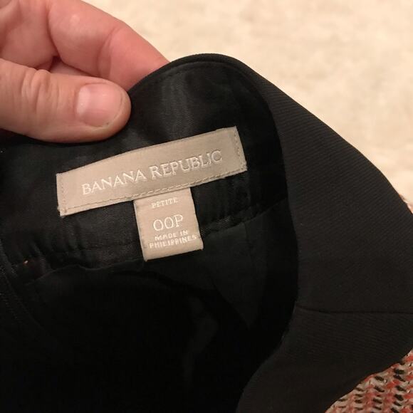 Banana Republic tweed multi color skirt size 00P - Picture 6 of 7